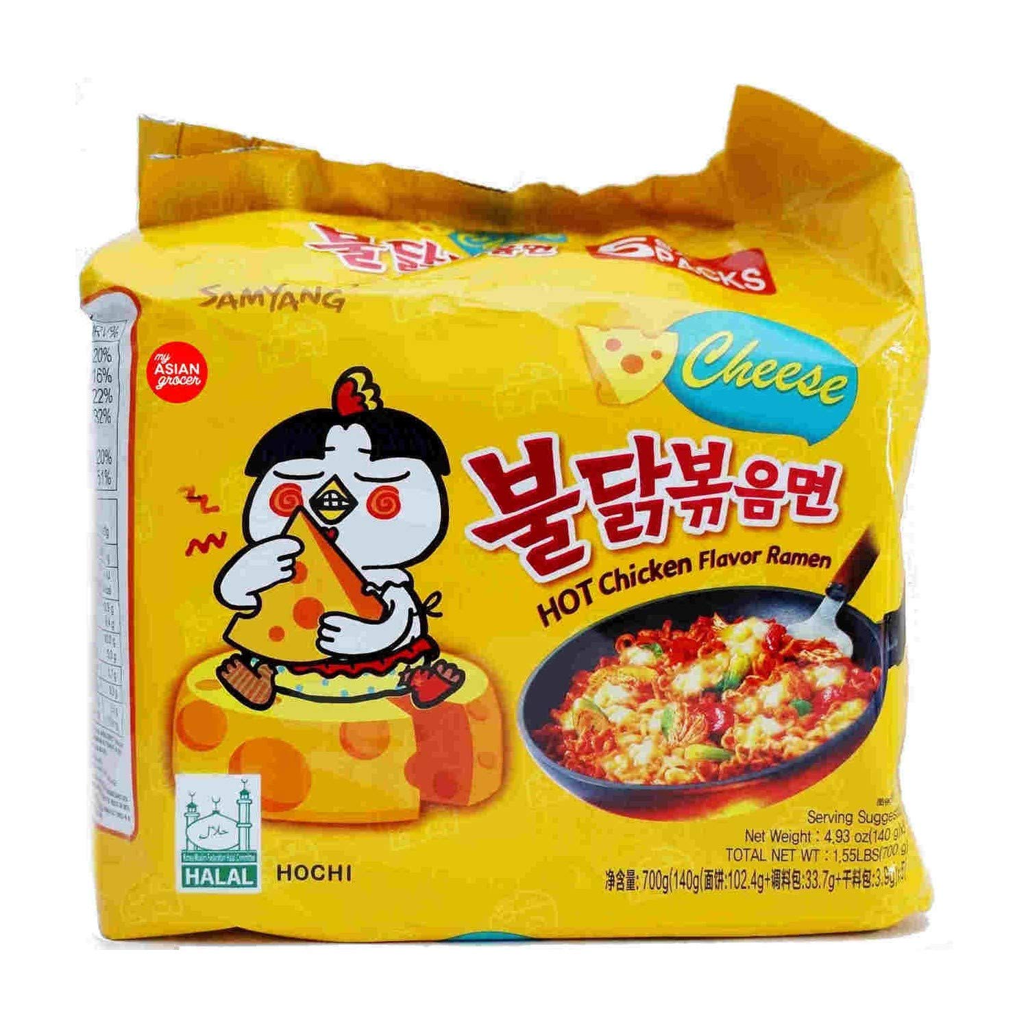 SAMYANG Hot Chicken Noodle - Cheese Ramen 5x 140g