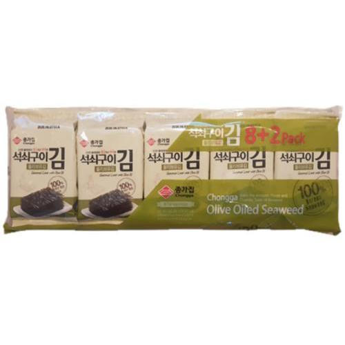 Seasoned Seaweed Olive 4g x (8+2)