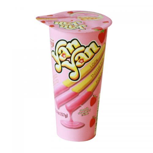 Yan Yan Strawberry Dip Biscuit Snack Cup 50g