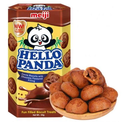 Meiji Hello Pandan Coca Biscuit with Chocolate Filling 50g