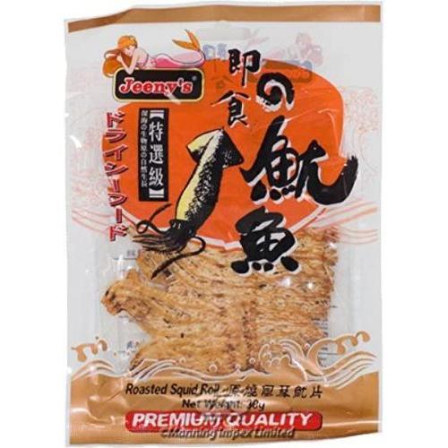 Jeeny's Roasted Squid Roll Snack 30g