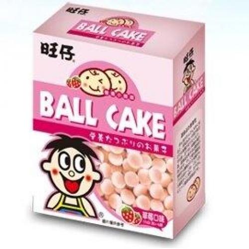Want Want Ball Cake - Strawberry 15g X 4