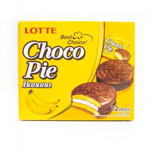 Lotte Choco Pie - Banana Flavour 336g (12pcs) box