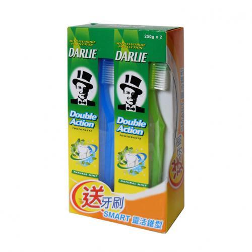 Darlie Toothpaste (2x250g) box with Free 2 Toothbrush