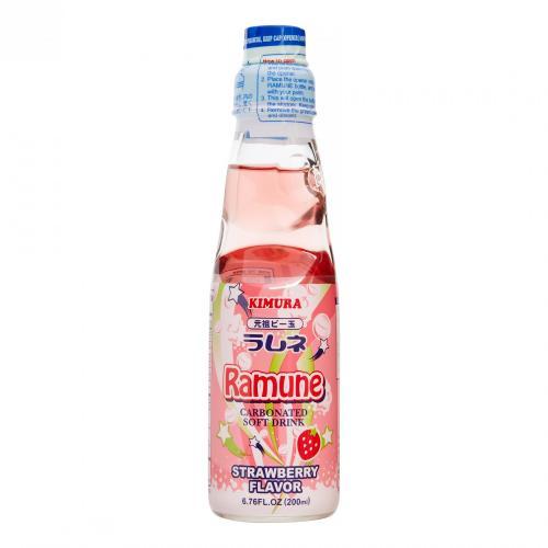 Kimura Ganso Ramune - Strawberry Flavour 200ml