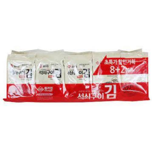 Jongga 宗家府传统海苔 8+2 Pack 40g