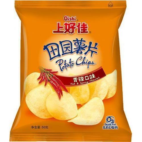 OISHI Potato Chips-Hot & Spicy 50g