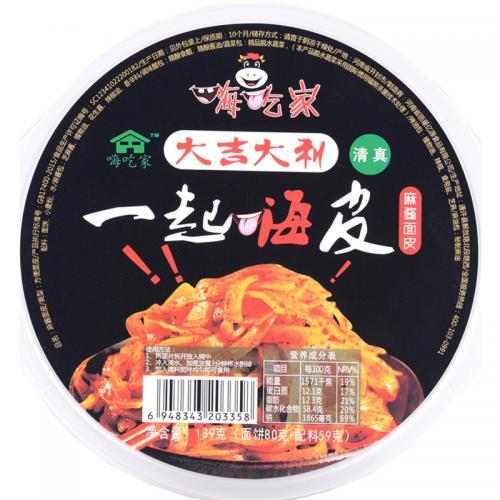 HaiChiJia Broad Noodle with Sesame Paste 160g