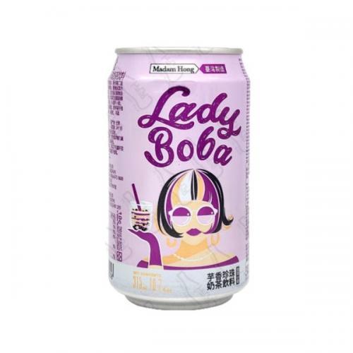 Madam Hong Lady Boba Canned Drink - Taro Bubble Tea 315ml