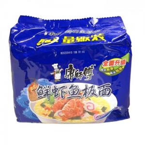 康师傅鲜虾鱼板面 95g (Pack Of 5)