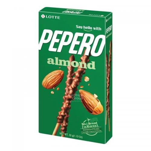 Lotte Pepero Chocolate & Biscuit Stick - Almond Flavour 32g