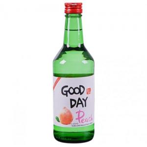 Muhak Goodday Soju - Pink - Peach Flavour 375ml 13.5% Alc./Vol