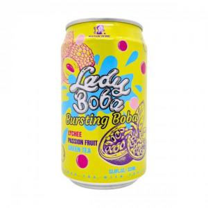 LADY BOBA Lychee & Passion Fruit Tea with Bursting Boba 320ml