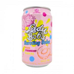 Madam Hong Peach & Strawberry Black Tea With Bursting Bubble 320ml