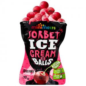 Minimelts Sorbet Ice Cream Balls-Cherry  72g