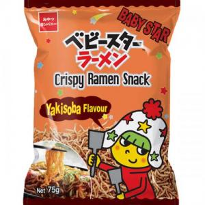 Baby Star Crispy Ramen Snack - Yakisoba Flavour 75g