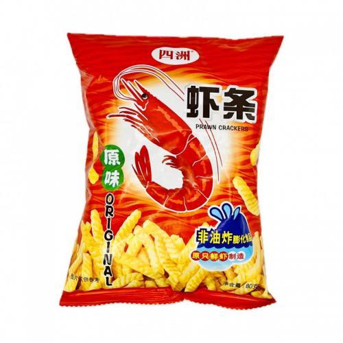 Four Seas Prawn Crackers Naturel 80g Prawn Crackers - Original Flavour