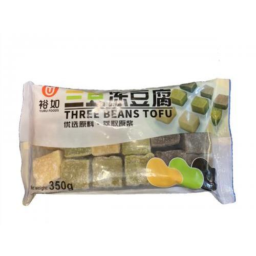 YURU Food Three Beans Frozen Bean curd Tofu 350g