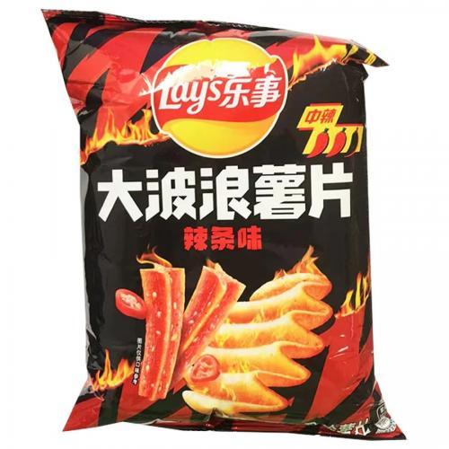 Lays Wavy Chips Spicy Strips 70g