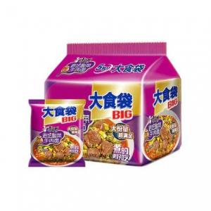 康师傅大食袋老坛酸菜120g*5